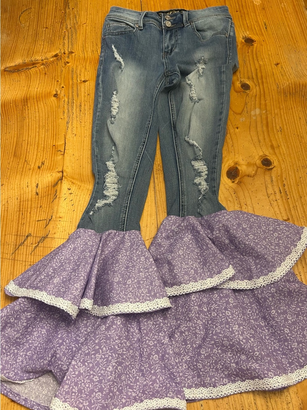 Upcycled Bell Bottom Indigo Rein Jeans